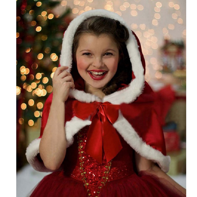 01601christmas-girls-dress-red-blue-princess-costume-with-shawl-girls-dresses-winter-dress