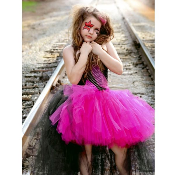 01701-rockstar-queen-girls-dress-birthday-outfit-photo-prop-halloween-costume-little-girl-tutu-dress-funking-girls-dresses