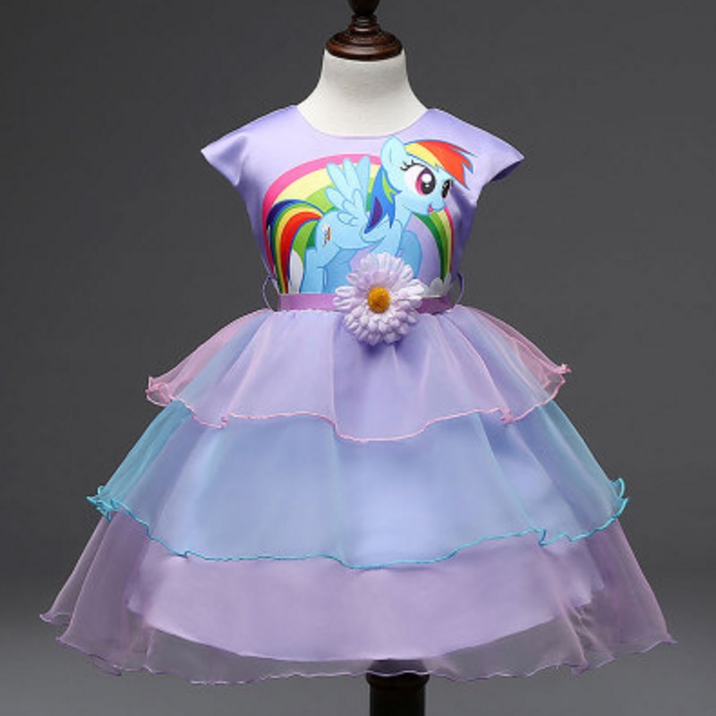 06101-kids-girls-dress-little-pony-spring-girl-short-sleeve-dresses