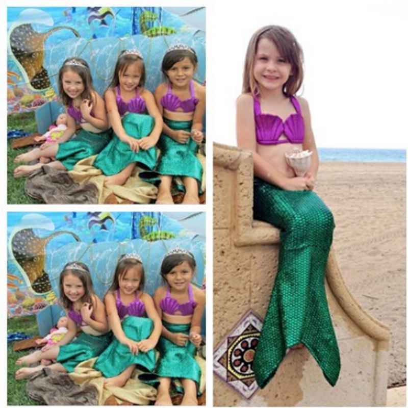 06201-cosplay-costume-mermaid-sets-kids-for-girl-fishtail-princess-ariel-skirt