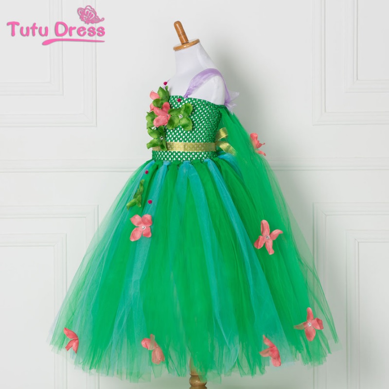 06902-girl-green-princess-flower-dresses-christmas-children-costume