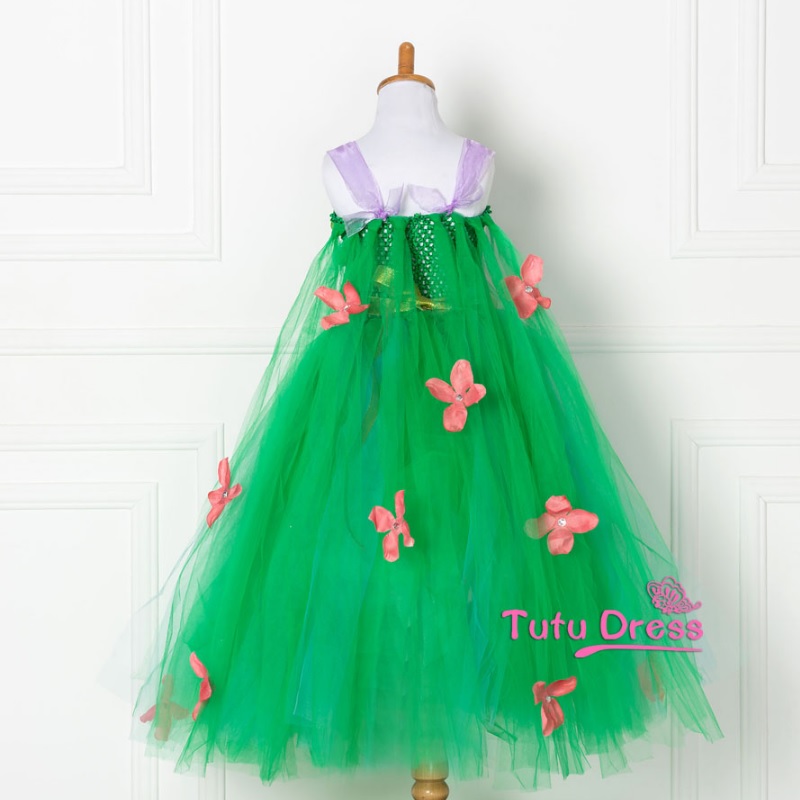 06903-girl-green-princess-flower-dresses-christmas-children-costume