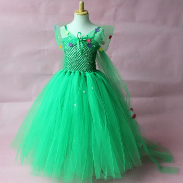 06905-girl-green-princess-flower-dresses-christmas-children-costume
