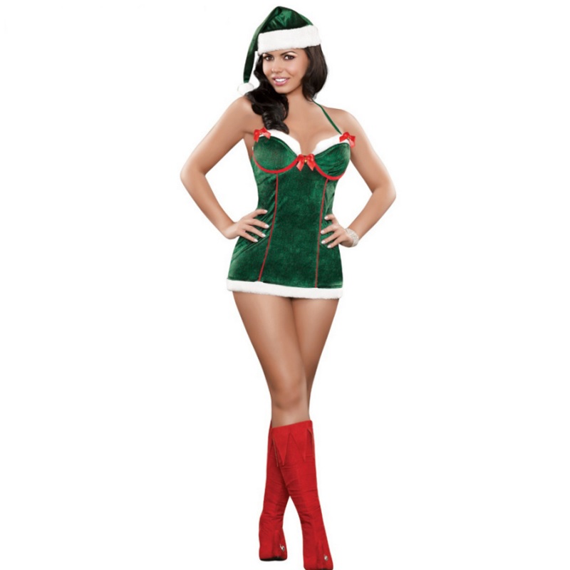 10701-women-christmas-halloween-costume-sleeveless-green-and-red-girl-elf-dress-christmas-costume