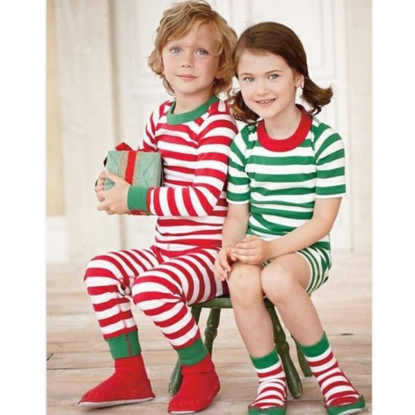 15002-new-years-christmas-pajamas-kids-winter-striped-fashion-long-sleeve-boys-girls-pajamas-sets