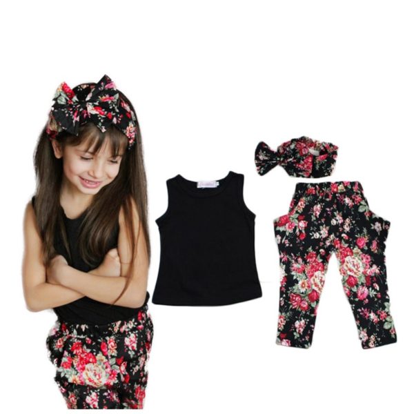 15101-summer-style-girls-fashion-floral-casual-suit-children-clothing-set-sleeveless-outfit-headband-new-kids-clothes-set