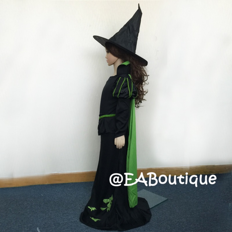 16003-kids-girls-green-witch-costumes-sets-girls-halloween-outfits-include-hat-and-dress