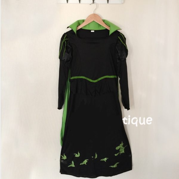 16005-kids-girls-green-witch-costumes-sets-girls-halloween-outfits-include-hat-and-dress