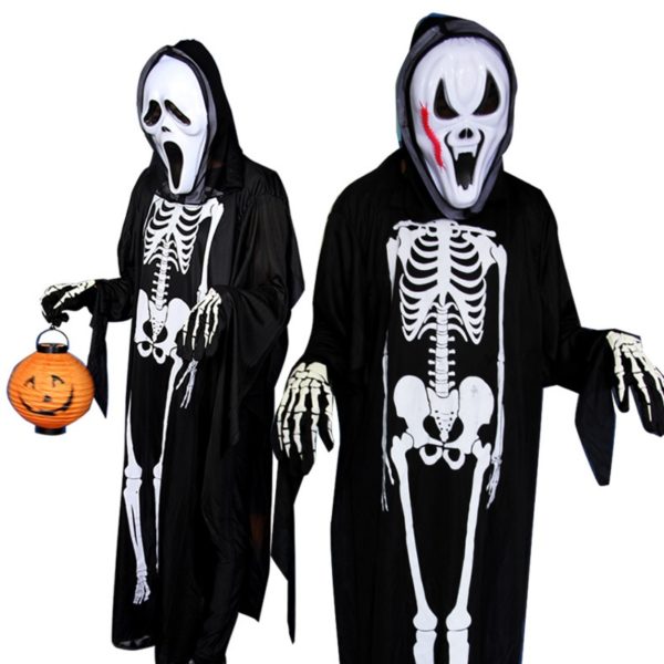 17304-halloween-ghost-scary-costume-mother-daughter-father-son-family-clothing-set-include-mask-jumpsuit-gloves