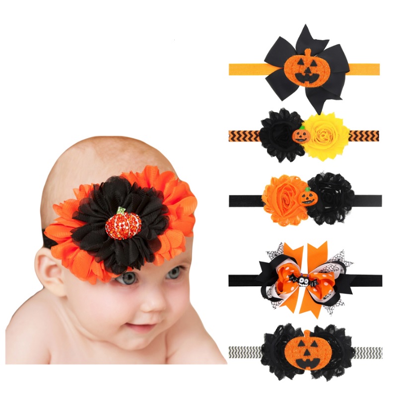 20501-kids-delicacy-pumpkin-designs-halloween-headwear-good-fabric-girls-headwear-baby-headband