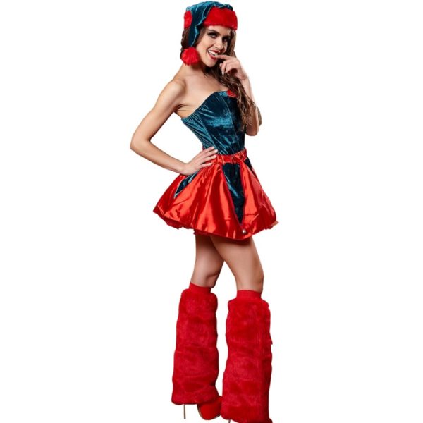 38904-women-christmas-halloween-costume-sleeveless-blue-and-red-girl-elf-dress