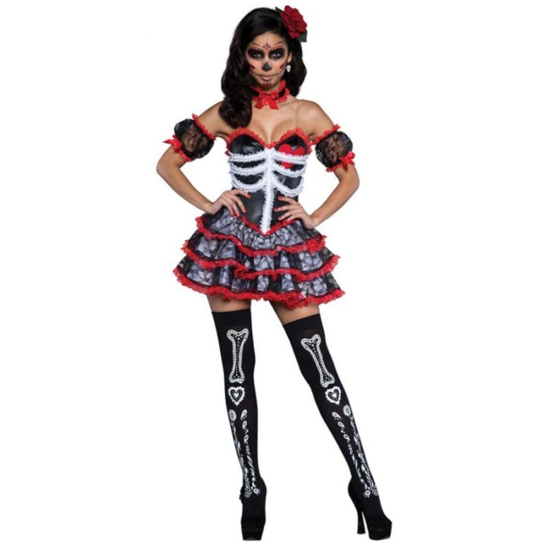 Corpse Bride Costume Skeleton Zombie Costume - Party-Shopping.com