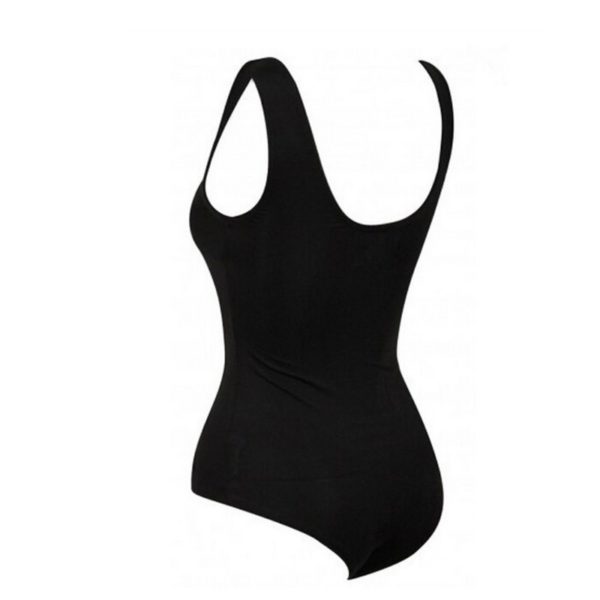 42002-women-bodysuit-plunge-deep-v-neck-lace-up-tie-front-stretch-playsuit-leotard-jumpsuit