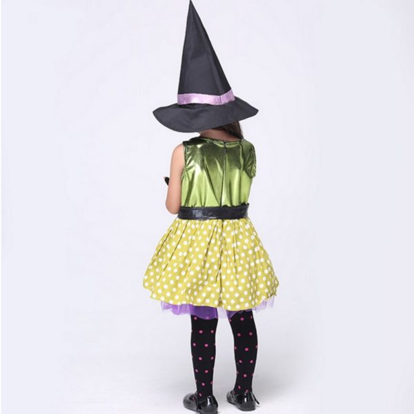 49505-halloween-party-witch-christmas-stage-performance-cosplay-costume-girls-children-dress-with-hat-outfit-suit
