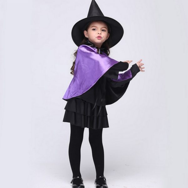 49701-purple-black-kids-girls-girl-witch-costume-cosplay-fancy-dress-cape-halloween-christmas-party-perfermance-dress