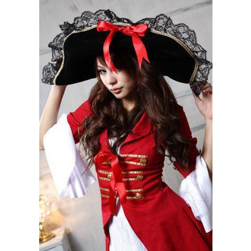 51001-halloween-costume-role-playing-pirates-of-the-caribbean-uniform-nightclub-red-cosplay