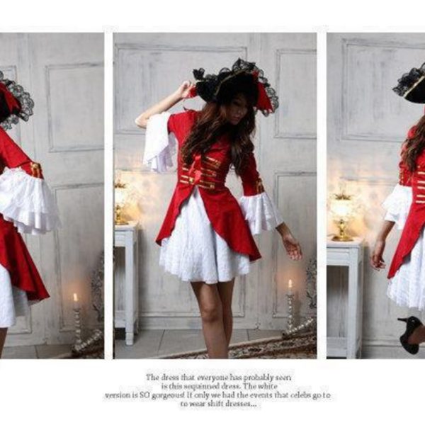 51003-halloween-costume-role-playing-pirates-of-the-caribbean-uniform-nightclub-red-cosplay