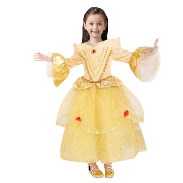 51401-childern-princess-belle-halloween-costumes