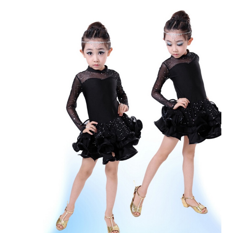 52304-latin-dance-dress-tango-samba-rosy-black-red-yellow-competition-stage-professional-girl-child-dress-costume