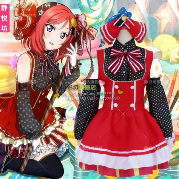 54001-japanese-anime-love-live-candy-maid-cosplay-nishikino-maki-party-nightclub-carnival-costume