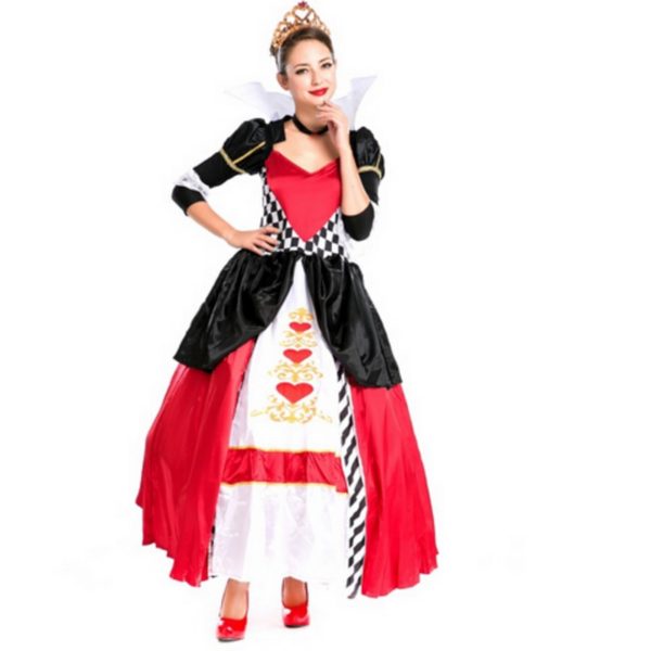 54102-queen-of-hearts-fancy-carnival-dress-poker-halloween-costume-set-dress-headwear-for-ladies-cosplay