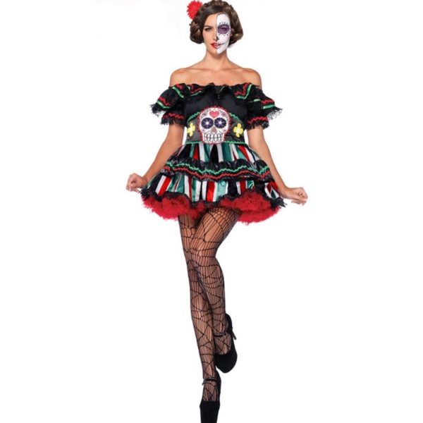 62301-clown-cosplay-strapless-party-halloween-costumes-for-women-fancy-dress