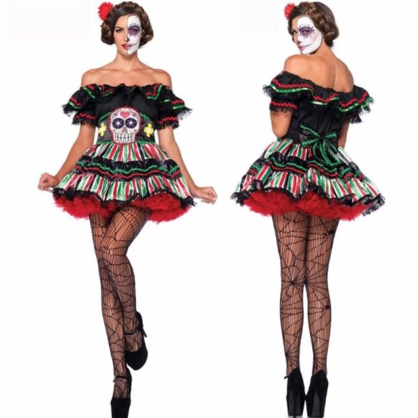 62302-clown-cosplay-strapless-party-halloween-costumes-for-women-fancy-dress