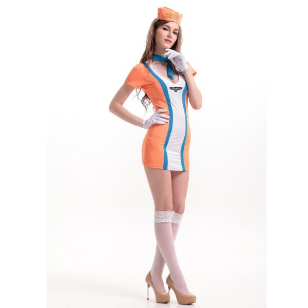 73503-orange-sexy-pilot-flight-stewardess-aviation-fancy-dress-halloween-party-costume