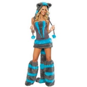80601 Blue Teddy Panda Wolf Girl costumes for Halloween costumes cat ladies clothing