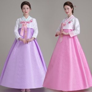84701 Women Korean Traditional Costume Long Sleeve Hanbok Korean Dress Halloween Cosplay Costume