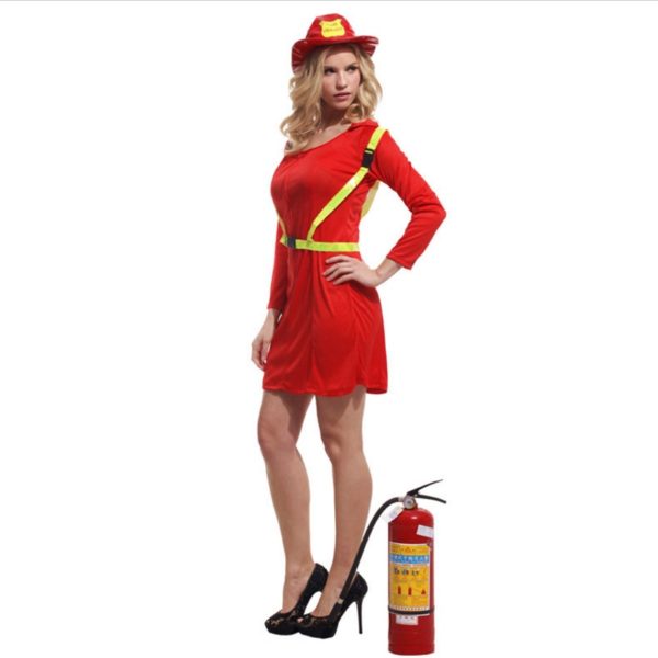 84803 Fireman Dress Up Female Halloween Truckman Costume