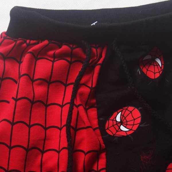 86304 Children Boys and Girls Casual Trousers Pants Spiderman Printing Cotton Harem Pants