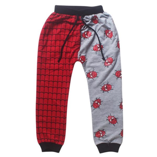 86306 Children Boys and Girls Casual Trousers Pants Spiderman Printing Cotton Harem Pants