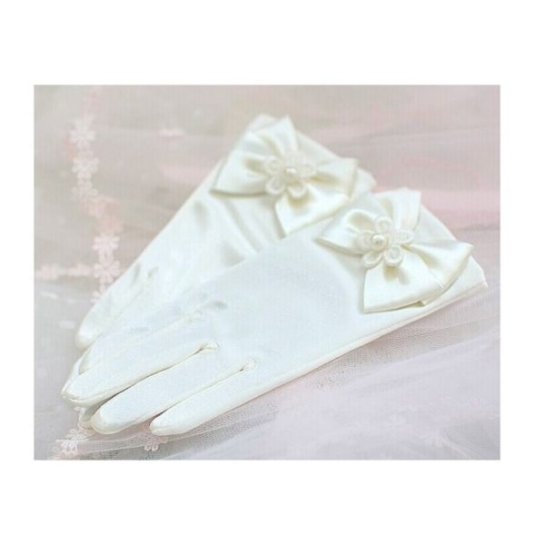 86702 Girls Princess Gauze Gloves Wedding Accessories