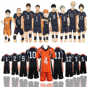 87101 Haikyuu Cosplay Costume Karasuno High School Volleyball Club Hinata Shyouyou Sportswear Jerseys Uniform