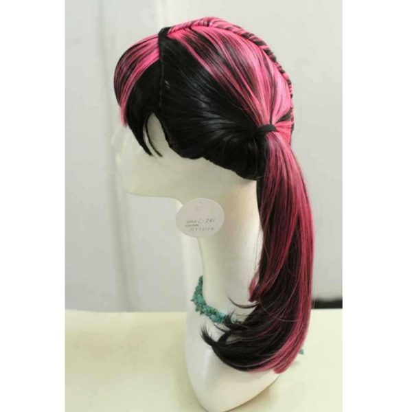 88303 Lady Curly Wavy Synthetic Monster High Draculaura Cosplay Party Wig India Hair