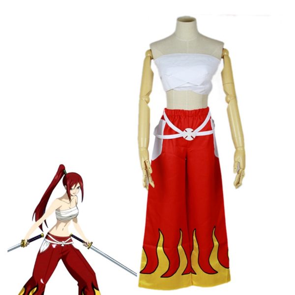 89401 Japanese Anime Halloween Fairy Tail Erza Scarlet Cosplay Costume For Women