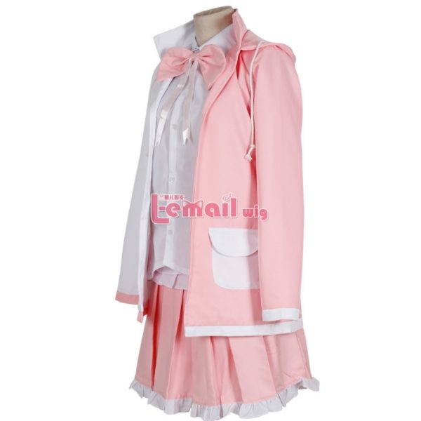 91403 Danganronpa Monomi Cosplay Costume Pink and White