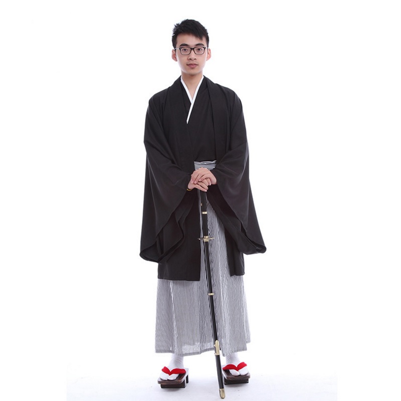 92902 Japanese Kimonos Men Traditional Clothing Samurai A ninja Gongfu Cosplay Costume