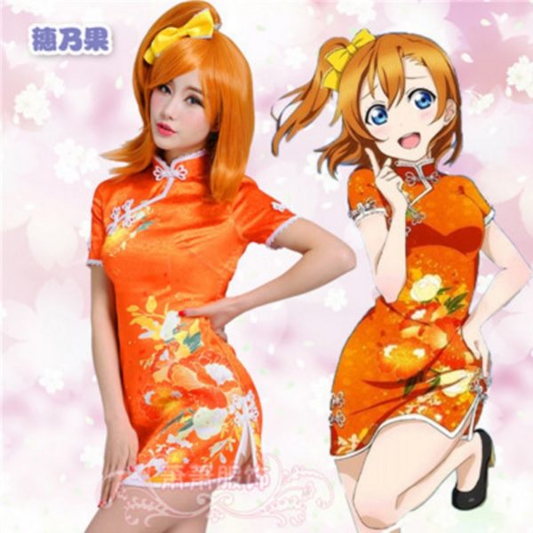 93604 Anime Love Live Cheongsam Kotori Nozomi Hanayo Honoka Kotori Umi Eli Nishikino Maki Rin Nico Chinese Cosplay Costume