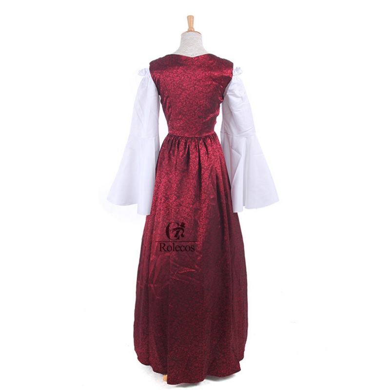 93904 Woman's Renaissance Medieval Gothic Red Long Dresses