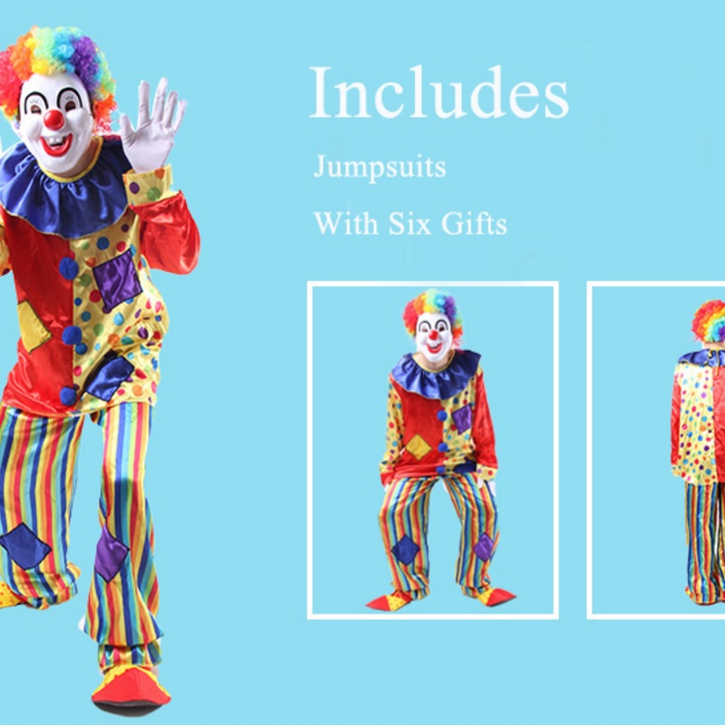 95203 Circus Clown Costume Naughty Harlequin Uniform