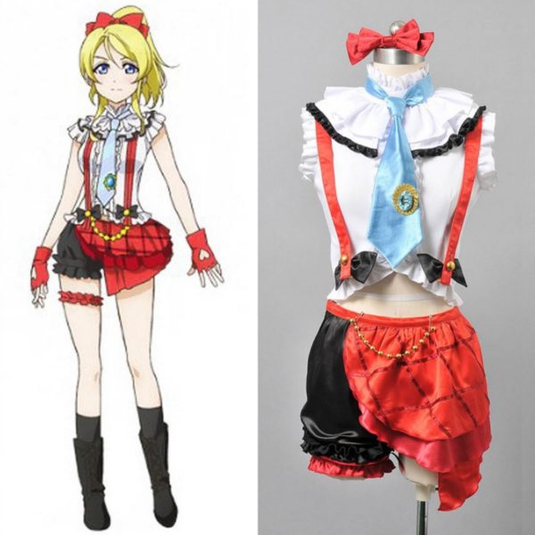 96701 Japanese Perucas Anime Love Live Cosplay Ayase Eli Costumes Love Live School Idol Project Dress