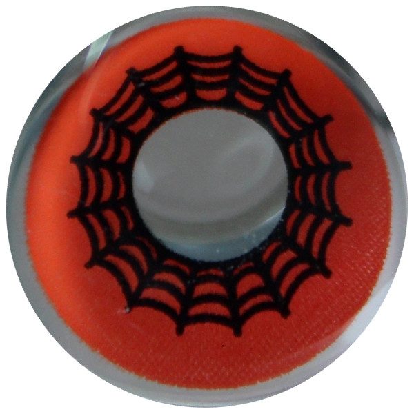 COSTUME COLOR LENS DUEBA COSPLAY LENS RED SPIDER WEB HALLOWEEN CONTACT LENS