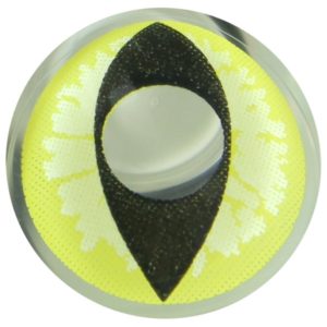 COSTUME COLOR LENS DUEBA COSPLAY LENS YELLOW MAD CAT EYES HALLOWEEN CONTACT LENS