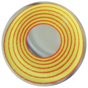 COSTUME COLOR LENS DUEBA COSPLAY LENS YELLOW RED SPIRAL HALLOWEEN CONTACT LENS