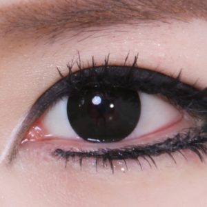 COSTUME COLOR LENS GEO CP-F7 CRAZY LENS SOLID BLACK OUT HALLOWEEN CONTACT LENS