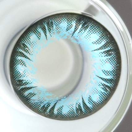 COSTUME COLOR LENS GEO FLOWER BLANKET BLUE WFL-A72 BLUE CONTACT LENS