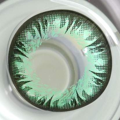 COSTUME COLOR LENS GEO FLOWER BLANKET GREEN WFL-A73 GREEN CONTACT LENS