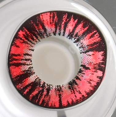 COSTUME COLOR LENS GEO FOREST RED WT-B68 RED CONTACT LENS